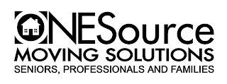 ONESOURCE MOVING SOLUTIONS SENIORS, PROFESSIONALS AND FAMILIES logo