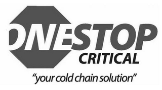 ONESTOP CRITICAL "YOUR COLD CHAIN SOLUTION" logo