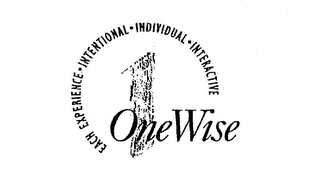 ONEWISE 1 EACH EXPERIENCE INTENTIONAL INDIVIDUAL INTERACTIVE logo