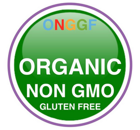 ONGGF ORGANIC NON GMO GLUTEN FREE logo