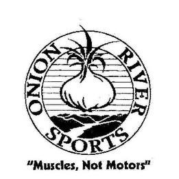 ONION RIVER SPORTS "MUSCLES, NOT MOTORS" logo