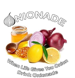 ONIONADE WHEN LIFE GIVES YOU ONION DRINK ONIONADE logo