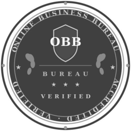 ONLINE BUSINESS BUREAU OBB BUREAU VERIFIED ACCREDITED VERIFIED logo