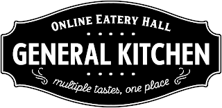 ONLINE EATERY HALL GENERAL KITCHEN MULTIPLE TASTES, ONE PLACE logo