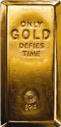 ONLY GOLD DEFIES TIME GOLD logo