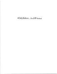 #ONLYBELIEVE....THE B METHOD logo