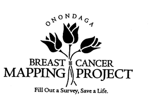 ONONDAGA BREAST CANCER MAPPING PROJECT FILL OUT A SURVEY, SAVE A LIFE. logo