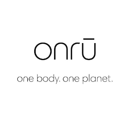 ONRU ONE BODY. ONE PLANET. logo