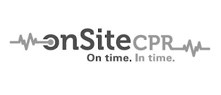 ONSITE CPR ON TIME. IN TIME. logo