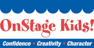 ONSTAGE KIDS! CONFIDENCE · CREATIVITY ·CHARACTER logo
