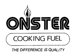 ONSTER COOKING FUEL THE DIFFERENCE IS QUALITY logo