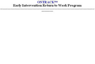 ONTRACK EARLY INTERVENTION RETURN TO WORK PROGRAM logo