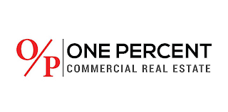 O/P ONE PERCENT COMMERCIAL REAL ESTATE logo