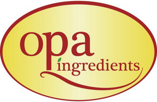 OPA INGREDIENTS logo
