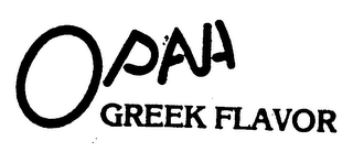OPAH GREEK FLAVOR logo