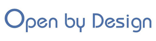 OPEN BY DESIGN logo