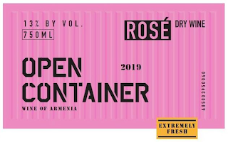 OPEN CONTAINER WINE OF ARMENIA 2019 ROSE DRY WINE EXTREMELY FRESH 13% BY VOL. 750ML 485003950040 logo