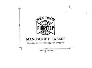 OPEN DOOR FIRSTEP MANUSCRIPT TABLET RECOMMENDED FOR PRESCHOOL THRU GRADE TWO logo