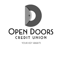 OPEN DOORS CREDIT UNION YOUR KEY AWAITS logo