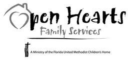 OPEN HEARTS FAMILY SERVICES A MINISTRY OF THE FLORIDA UNITED METHODIST CHILDREN'S HOME logo