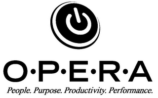 O·P·E·R·A PEOPLE. PURPOSE. PRODUCTIVITY. PERFORMANCE. logo