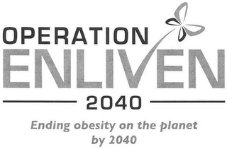 OPERATION ENLIVEN 2040 ENDING OBESITY ON THE PLANET BY 2040 logo