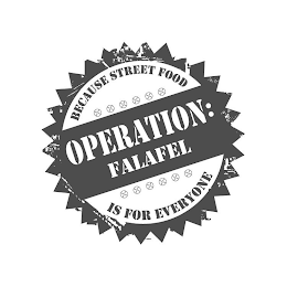 OPERATION: FALAFEL BECAUSE STREET FOOD IS FOR EVERYONE logo