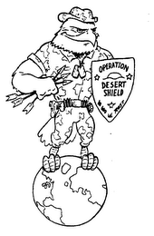 OPERATON DESERT SHIELD IN GOD WE TRUST logo
