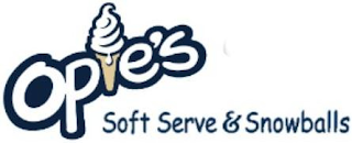 OPIE'S SOFT SERVE & SNOWBALLS logo