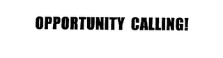 OPPORTUNITY CALLING