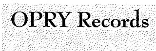 OPRY RECORDS logo