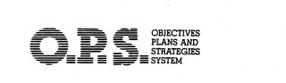 O.P.S. OBJECTIVES PLANS AND STRATEGIES SYSTEM logo