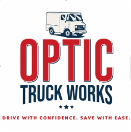 OPTIC TRUCK WORKS. DRIVE WITH CONFIDENCE. SAVE WITH EASE. logo