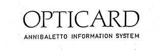OPTICARD ANNIBALETTO INFORMATION SYSTEM logo