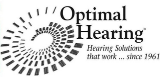 OPTIMAL HEARING HEARING SOLUTIONS THAT WORK . . . SINCE 1961 logo