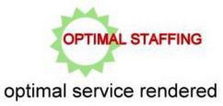 OPTIMAL STAFFING OPTIMAL SERVICE RENDERED logo