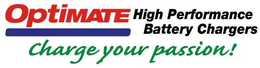 OPTIMATE HIGH PERFORMANCE BATTERY CHARGERS CHARGE YOUR PASSION! logo