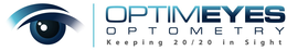 OPTIMEYES OPTOMETRY KEEPING 20/20 IN SIGHT logo