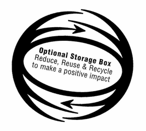 OPTIONAL STORAGE BOX REDUCE, RE-USE & RECYCLE TO MAKE A POSITIVE IMPACT logo