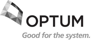 OPTUM GOOD FOR THE SYSTEM. logo