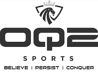 OQ2 SPORTS BELIEVE PERSIST CONQUER logo