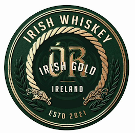 OR IRISH GOLD IRISH WHISKEY IRELAND ESTD 2021 logo