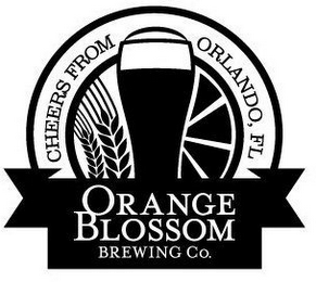 ORANGE BLOSSOM BREWING CO. CHEERS FROM ORLANDO, FL logo
