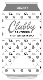 ORANGE CLUBBY SELTZERS THE #1 SELTZER IN GOLF logo