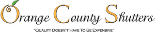 ORANGE COUNTY SHUTTERS QUALITY DOESN'T HAVE TO BE EXPENSIVE logo