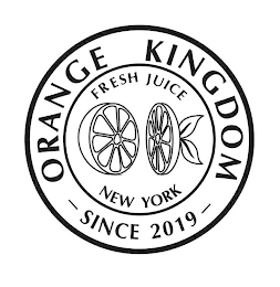 ORANGE KINGDOM FRESH JUICE NEW YORK -SINCE 2019- logo