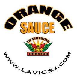 ORANGE SAUCE LA VICTORIA SAN JOSE TAQUERIA WWW.LAVICSJ.COM logo