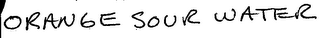 ORANGE SOUR WATER logo