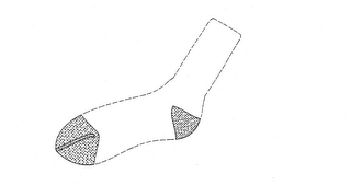"ORANGE TOE THREAD, ORANGE TOE AND ORANGE HEEL DESIGN ON HOSIERY" logo