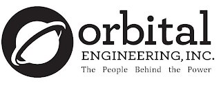 ORBITAL ENGINEERING, INC. THE PEOPLE BEHIND THE POWER logo